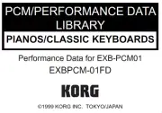 KORG EXB-PCM01 Pianos/Classic Keyboards Factory Preload Disk Triton EXB 01