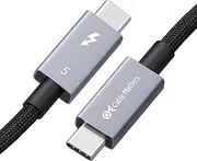 [Intel Certified] Cable Matters 80Gbps Braided Thunderbolt 5 Cable with up to 120Gbps Bandwidth Boost and 240W Charging in Black - 1m / 3.3ft, Compatible with Thunderbolt 4/3, USB4, and USB-C