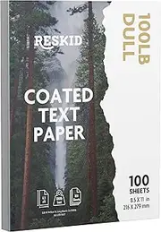 Double-Sided 100lb Matte Text Digital C2S Paper – Perfect for Color Laser Printing, Design Proposals, Flyers, Brochures | 8.5 x 11 | 100lb Dull Text | Matte Coated | 100 Sheets (100lb Dull, 8.5x11)