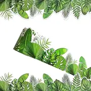 65Feet Bulletin Board Borders, Straight Rolled Border Trim with Tropical Leaves Patterns Bulletin Board Borders，for School Classroom Offices Doors Decoration Strips