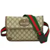 [二手] 正品 Gucci GUCCI GG Supreme Body Bag Waist Pouch 腰包米色 493930 二手包