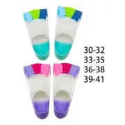 Kids Swim Fins, Short Flippers Training Fins for Lap Swimming for Children Girls