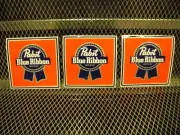 PBR PABST BLUE RIBBON Beer ~ NEW ~ 3 PACK ~ STICKERS 5" Square Decal
