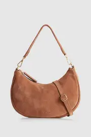 Margo Leather Crescent Hobo Bag