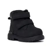 Wonder Nation Baby Boys Tucker Boots Hook & Loops Straps Black Size 4T