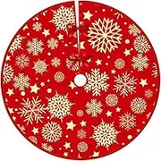 harayaa Christmas Tree Skirt Base Cover Xmas Tree Skirt 90cm Warm Easy to Use Christmas Ornaments for Party Outdoor Indoor Home Decor, Style C