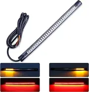 Kinstecks 32LEDs Motorcycle Indicator Flexible Motorcycle LED Light Strip Turn Signal Brake Light Driving Light Universal for Motorcycle Motorbike Scooter Quad Cruiser Harley Kawasaki Yamaha Suzuki