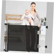 Baby Gate Extra Wide 59" Space Saving Retractable Mesh Gates for Kids or Pets