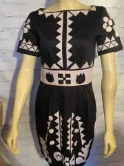 NEW NWT Cynthia Rowley applique mini dress black size 4