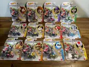 New Sealed Complete Set X 12 Hot Wheels Mario Kart Die Cast 1:64 Scale Vehicles