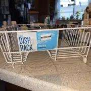 Vintage Martha Stewart everyday metal drying rack-dishpan-NWT-RARE-white coated