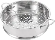 LIFKOME Stainless Steel Steamers Stainless Top of Pan Food Pot Grid Bun Basket Small Stainless Handle Kitchen Cookware Plate Silver