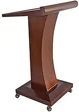 Floor Lectern Podium Lectern Podium Stand, Lectern Podium Stand,Podium Mobile Rolling Lectern Podium Table Hosting Reception Desk Presentation Podium Wooden Lectern Stand B,