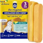 Himalayan Dog Chew Original Yak Cheese Dog Chews, 100% Natural, Long Lasting, Gluten Free, Healthy & Safe Dog Treats, Lactose & Grain Free, Protein Rich, Mixed Sizes, Dogs 65 Lbs & Smaller, 9.9 oz