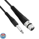 CAROL XLR Female to 6.35mm (1/4 inch) Microphone Cable #1090070-15 Feet | Bla