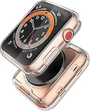 Julk [2-Pack] 38mm Case for Apple Watch Series 3 Series 2 Screen Protector, Overall Protective Case TPU HD Ultra-Thin Cover for iWatch, Transparent