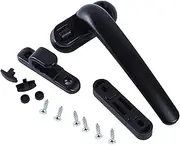Drawer pulls Universal Window Handle Lock Casement Window Lock Wheel Handle Black Hardware Furniture Supplies Door and Window Handles xiaoyu (Color : Black) (Color : Browm)(Black Right)