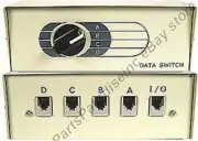 RJ11 RJ12 Phone ABCD switch box,4way Telephone 6P6C