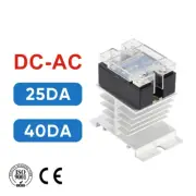 Solid State Relay Module Heat Sink Single Phase DC Control AC 3-32VDC SSR-25DA