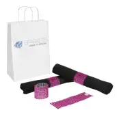 100 Fuchsia Rhinestone Napkin Rings - 8 Row Reusable Fasteners