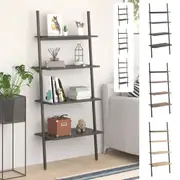 Shelf 5-Tier Storage Bookshelf Bookcase Leaning Display Rack Organiser vidaXL