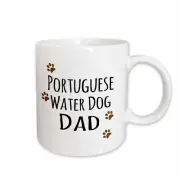 3dRose Portuguese Water Dog Dad - Doggie by breed - muddy brown paw print - dogg
