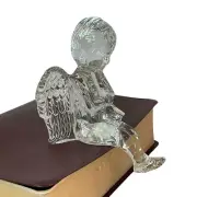 Waterford Crystal Angel Playing Trumpet Shelf Figurine Marked