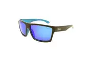 Mangrove Jacks Hoodlum C2 Matte Black / Blue Revo Polarised Lenses