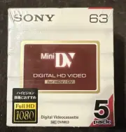 SONY Mini DV cassette tape 5DVM63HD Recording media for video camera japan