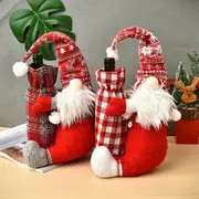 1/2Pcs Christmas Faceless Doll Wine Bottle Cover Xmas Decor Wine Bottle Sleeve