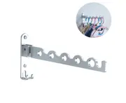 Dryer Rack Folding Wall Mount Clothes Hanger Laundry Room Clothes Hanger Wall Hangers for Clothes Stainless Steel Laundry Hangers Wall Mount