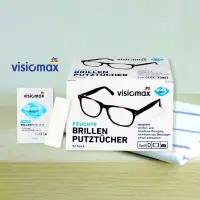 在飛比找松果購物優惠-德國VISIOMAX 拋棄式眼鏡擦拭布52片/盒 (6.1折