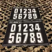 NEW HK Army Paintball Hopper Loader Number Stickers - White