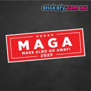 Make Albo Go Away MAGA Sticker | Vinyl Car Decal Funny Aussie Meme Adult 4wd 4x4