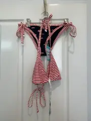 Seafolly Riviera Coast Brazilian Tie Side Bikini Size 14 BNWT