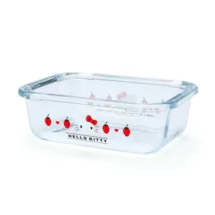 HelloKitty玻璃耐熱保鮮盒，便當盒/保鮮盒/樂扣/食物罐/玻璃密封盒/分隔便當盒，X射線【C371329】