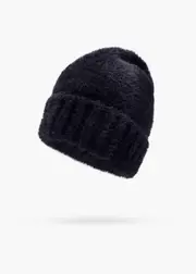 [Taking Shape] Taking Shape Fuzzy Beanie in Black - Women's Accessories Black