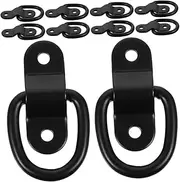 Zerodeko Small D-Ring Tie Down Anchors Set 10pcs Strong Metal Universal Fit for Trailer Truck Rv Boat Securement