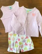 Organically Grown Kids Butterfly Outfit Set 12 Mo NWT Capri Pant sweater top