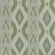 Stroheim Wavy Ikat Stripe Linen Print Fabric- Vero Ikat / Pistachio 1.50 yds