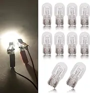 pinflaw 10 PCS Automotive T20 Brake Bulb, 1891/7443 12V 21/5W Quartz Glass Shockproof Anti-UV Dual-filament Mini Halogen Bulb, 360 Degree Lighting Replacement, Suitable for Most Cars (White)