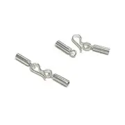5 Pieces of 925 Sterling Silver Hook Eye Connector Clasps for Bracelet Necklace