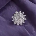 Pave 0.35 Cts Round Brilliant Cut Natural Diamonds Nose Stud 18K Gold