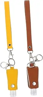 2Pcs Portable Keychain Bottles Durable Hand Containers with Hook Refillable Travel Bottles for Lotion and Liquid Compact Design