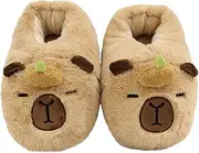 [Generic] Capybara Slippers, Cute Soft Animal Plush Capybara Slippers, Thickened Warm Stuffed Slipper