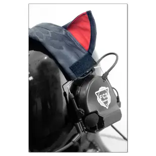 RST 紅星 - 通訊耳機用貓耳套 抗噪耳機貓耳朵 COS 迷彩貓耳 戰術耳機頭梁套 蟒紋警黑 ... 19436