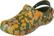 [Crocs] Unisex's Bistro Graphic Clog, Army Green Multi, 6 US Women/4 US Men