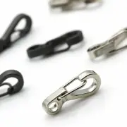 10Pcs Carabiner Mini Stainless Steel Key Buckle Snap Spring Clip Hook Set