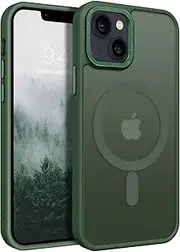 BENTOBEN Case for iPhone 13 Mini, Skin-Friendly Touch Slim Magnetic Phone Cases Supports Magnetic Wireless Charging, Shockproof Full-Body Protective Case for iPhone 13 Mini 5.4 inch, Green