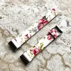 FL-3-CH2 Soft Leather Floral Band Strap with Adapters for Fitbit Charge 2